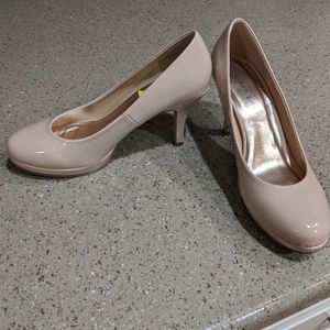 Nude high heel shoes